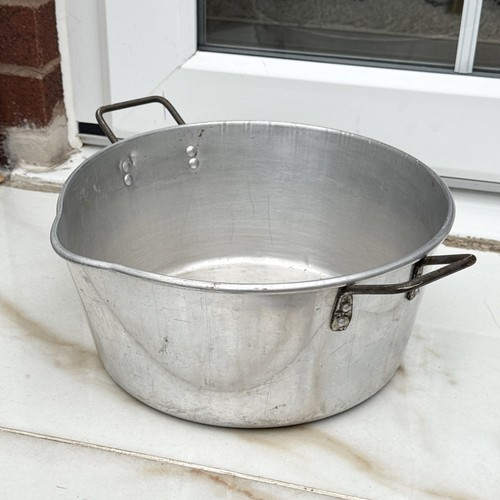 Vintage large aluminium jam - vintage,