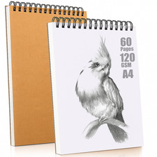 A4 Artist Sketch Book Drawing Pad White 100 GSM Cartridge Paper Dry Media