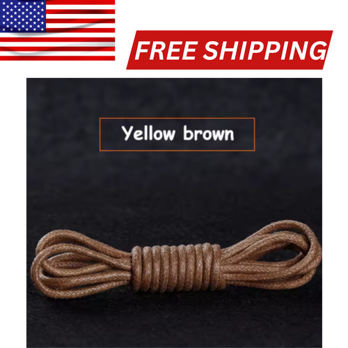 Cotton waxed shoe laces - cotton, round