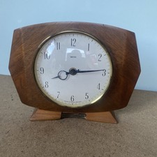 Smiths Teak Wood Mantel Clock