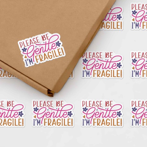 Fragile stickers labels - fragile,