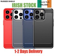 Shockproof Case For iPhone 12 , 13 PRO ,  MAX , Mini Carbon Fibre Design Cover