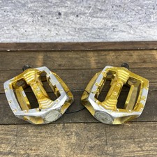 Vitnage Shimano PD-MX15 BMX Pedals Gold 1980s MTB 9/16in Alloy Platform 3pc SX