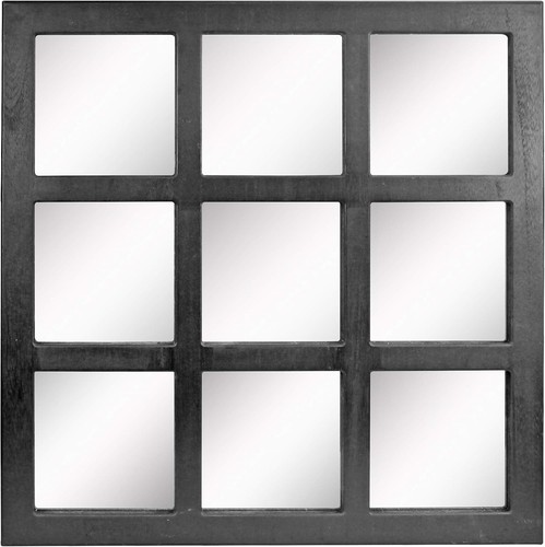 Square rustic panel window - square,