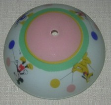 WALT DISNEY  MICKEY MOUSE  DONALD DUCK  PLUTO  CEILING LIGHT SHADE  C. 1950'S