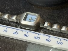 Super Rare Vintage STORM CUBEX Watch 00722 Silver Tone Blue Dial - Need Battery