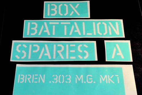 Stencil set wwii ww2 bren - *stencil,