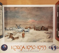 50th Anniversary Korean War 1950 1953 USAF Poster Print Air Force P-51 Mustang