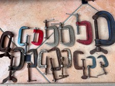 15 x Vintage G clamp mainly