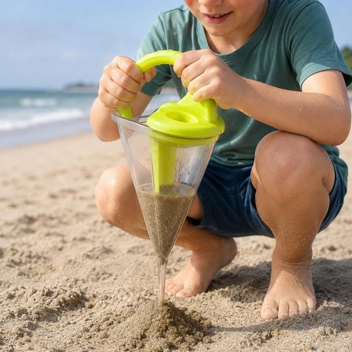 Portable latex sand funnel - portable, toy