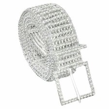 Ladies Full Diamante Rhinestone Belt Band Women Waist Chain Lady Charm Fashion