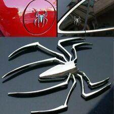 3D Silver Metal Spider Sticker Emblem Badge Decal Decor Vehicle Car Accessories