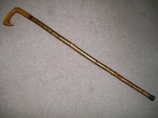 Beautiful New Craftsman Hand Made Turned Handle Walking Stick Hazel Shank 29W