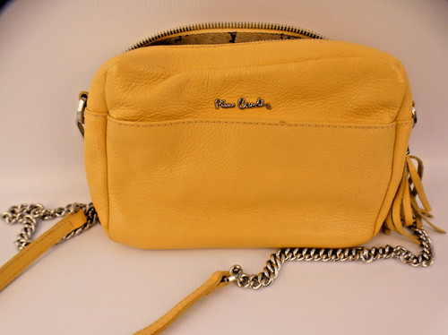 Yellow pierre cardin crossbody - yellow,