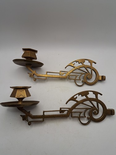 Pair art deco brass - brass, wall