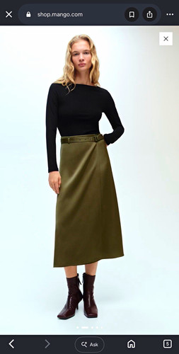 Mango green solid satin - mango,