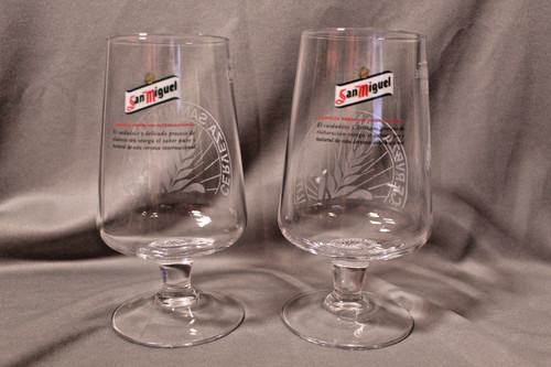 San miguel pints - 2x, glasses