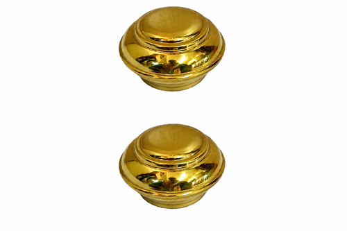 Large spun brass bed knobs - bed,