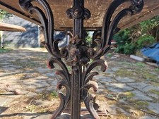 Antique Victorian Cast Iron Based Dining Table in used condition