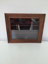 Vintage Curio Cabinet Wooden Display Glass Egg & Dart Frame 32cm x 26cm