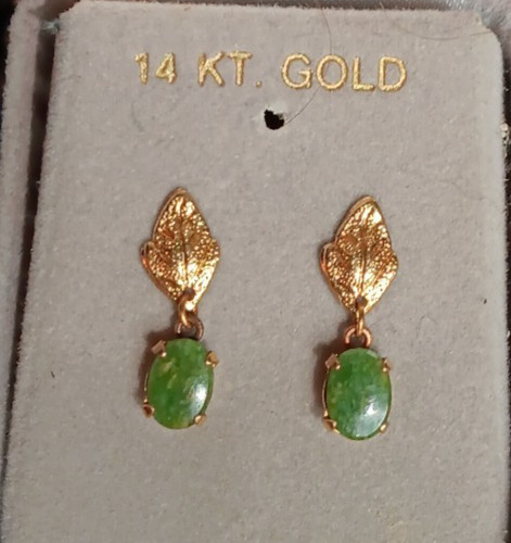 Vintage 14k gold jade - 14k,