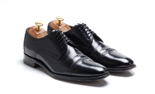Loake black semi - black, shoes