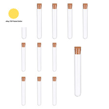 10PCS Plastic Test Tubes,Clear