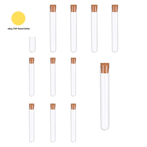 10pcs plastic test tubes clear - plastic,