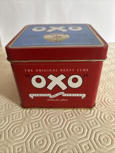Oxo vintage metal tin cube - oxo,