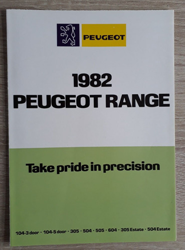 Peugeot range brochure 1982 - peugeot,
