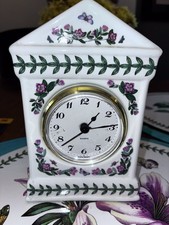 Portmeirion Botanic Garden Small Mantle Clock with correct German clock. 