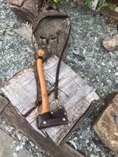 Handmade leather carrying rig for Gransfors bruks small forest axé