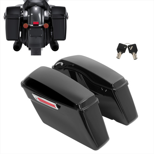 Vivid black saddle bags - saddle,