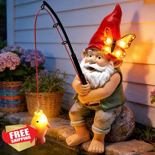 Solar garden gnome - solar, statue