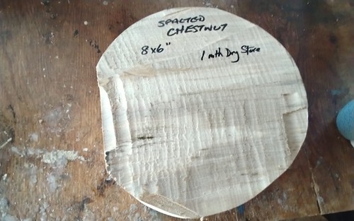 Spalted chestnut bowl - chestnut,