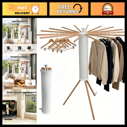 Foldable rotary tripod clothes - foldable,