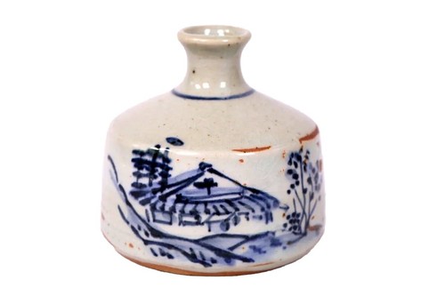 Chinese pottery vase signed - vase,