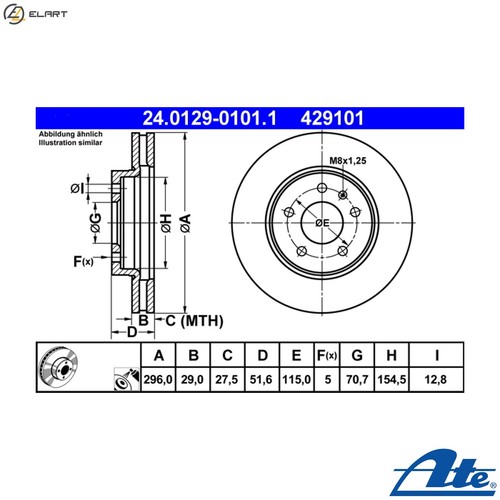 Brake disc 0129 0101 1 - 2x,