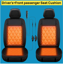PAIR CAR HEATED SEAT PAD CUSHION COVER HEATING HEATER WARM WINTER UNIVERSAL 12V
