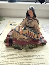 SACAJAWEA THE NOBLE AMERICAN INDIAN WOMEN FIGURINE. HAMILTON COLLECTION.1993.