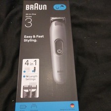 Braun All-in-One Series 3 - 4 in 1 Shaver Grooming Kit, Grey AIO3500 - Brand New