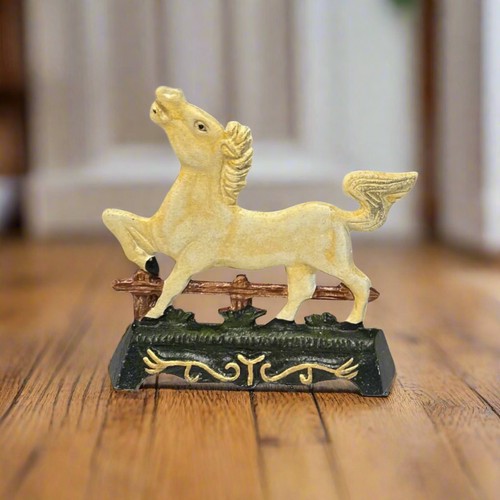 French cast iron horse door - french,