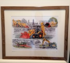 Framed Print Picture JCB 3CX