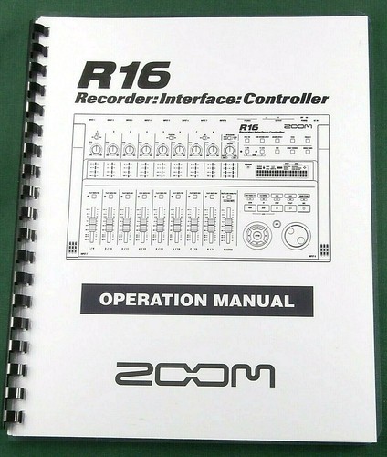 Zoom r16 operation manual - zoom,