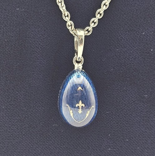 Faberge pendant egg in blue - egg,