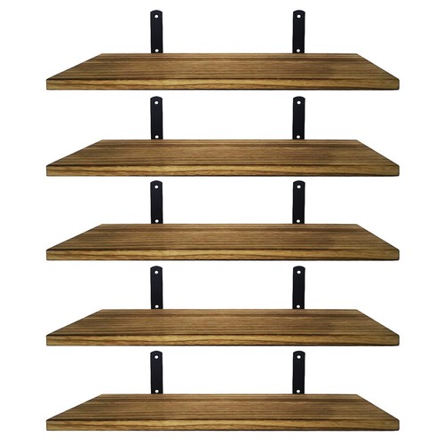 5piece rustic shelves floating - rustic,