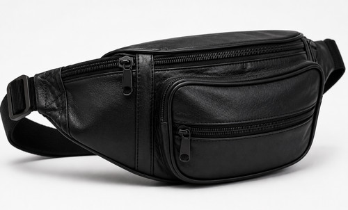 Soft black leather bum - soft,