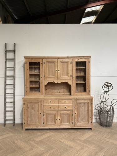 Vintage pine kitchen dresser - pine,