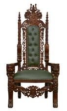 Throne chair carved - chair,