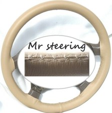 For ROVER 75 1998-2005 BEIGE Leather Steering Wheel Cover Choose Color Stitching